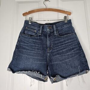 J. Crew Dark Blue Denim Cutoff Shorts